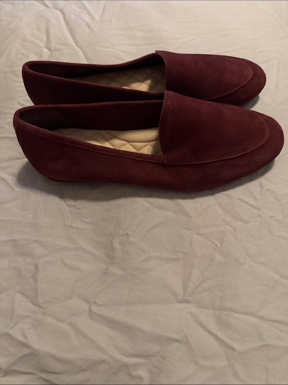 Birdies Wine Suede Slip-On Loafers Size 8.5 - Picture 3 of 4